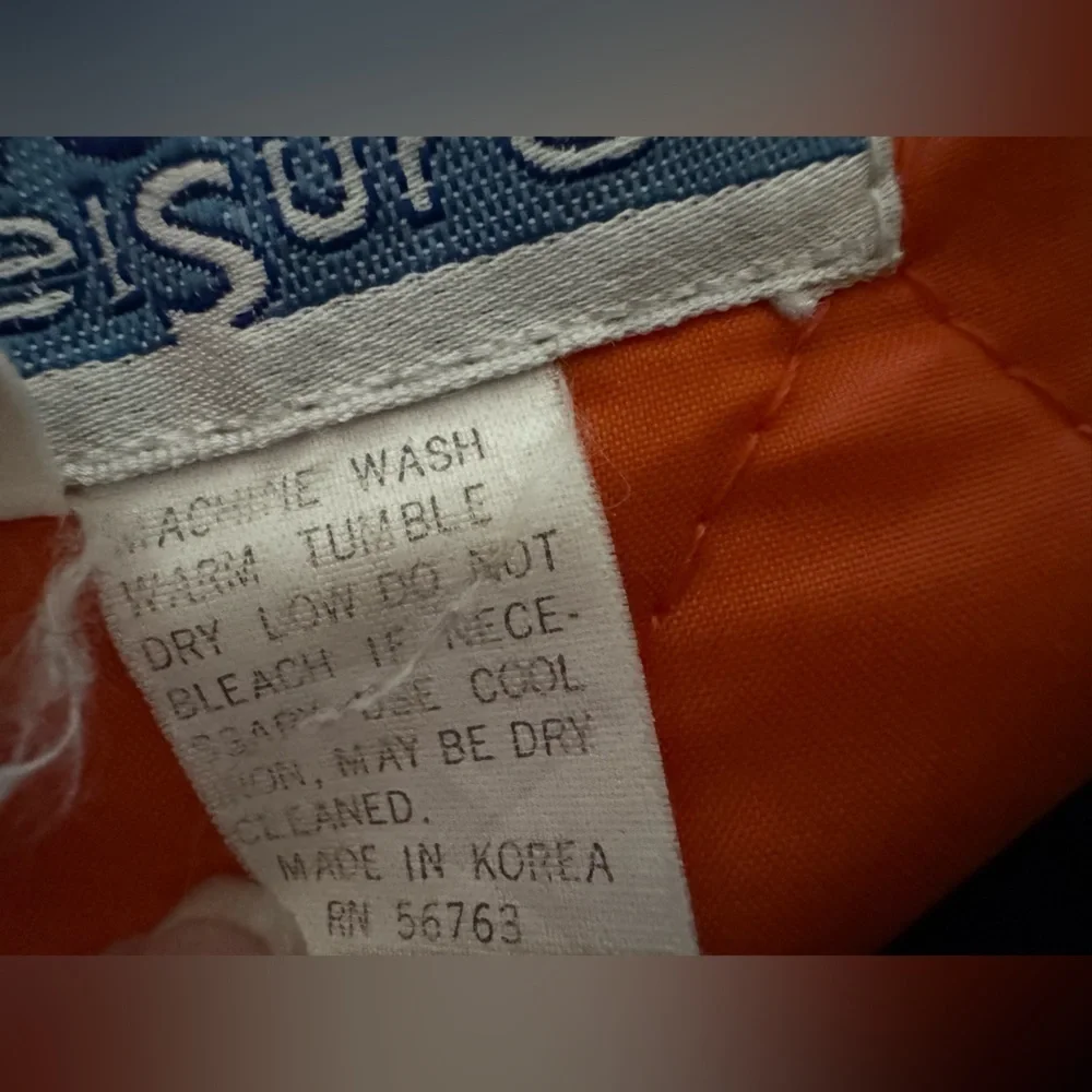 Men's 1970’s Sears Vintage Blue and Orange Snorkel Parka Coat